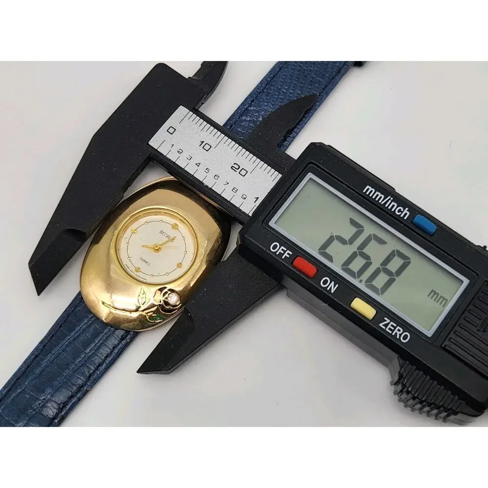 Rare Vintage Benrus Goldtone Rose Bezel Watch for Ladies Luxury Dress Watch